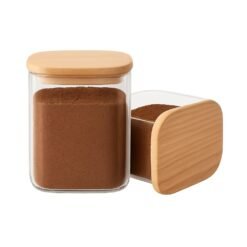 FRASCO RECT.TAPA MADERA 800CC GLANZ