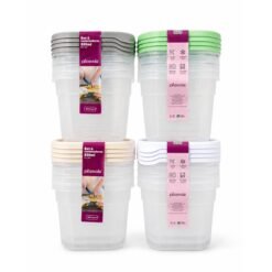 SET X4 HERMETICOS CUAD.ALTO 11X11X13C 250ML