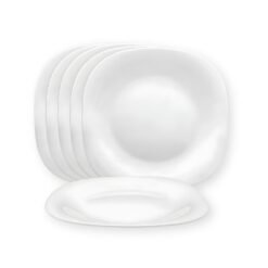 PLATO POSTRE CUAD.21C OPAL BLANCO GLANZ