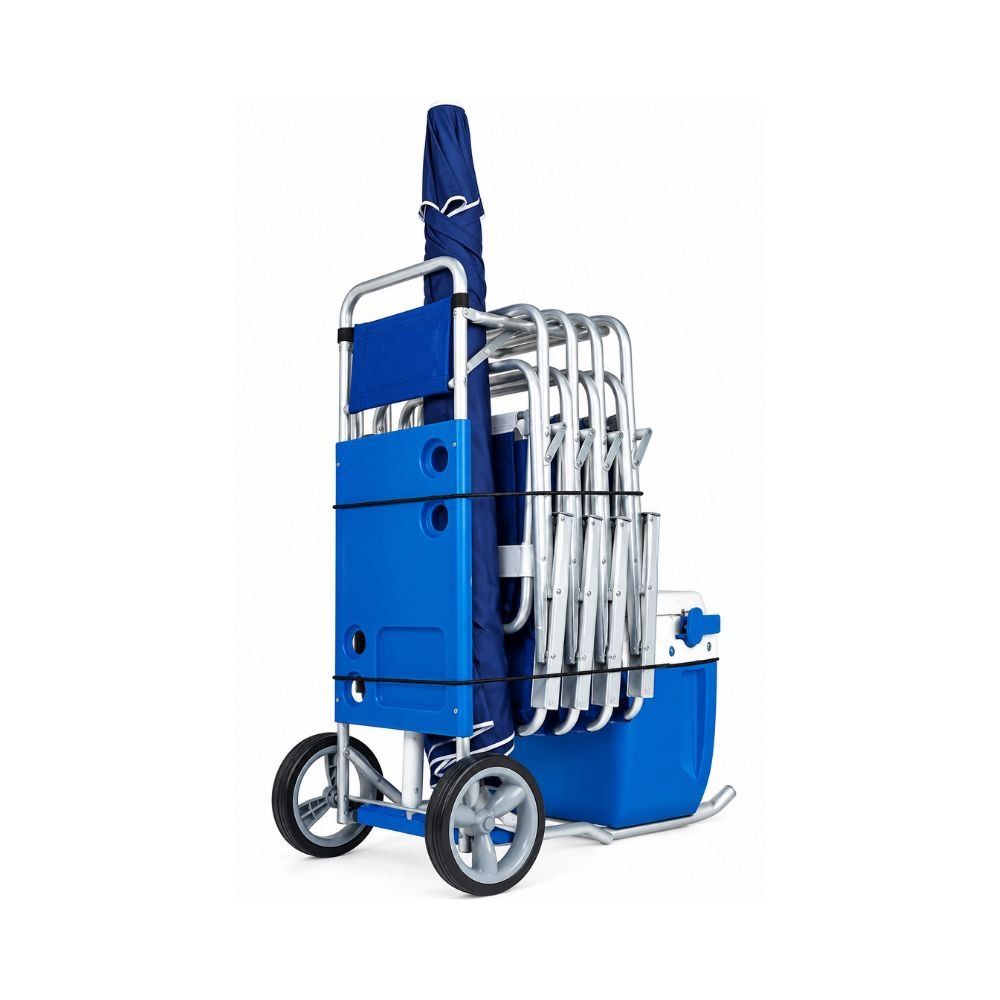MESA CARRO ALUM.SOPORTE EXTENSIBLE POLIP.AZUL MOR
