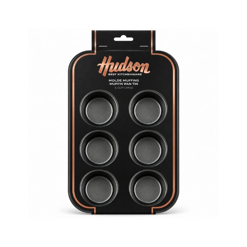 MOLDE MUFFIN X6 ANTIADH.GRAFITO HUDSON
