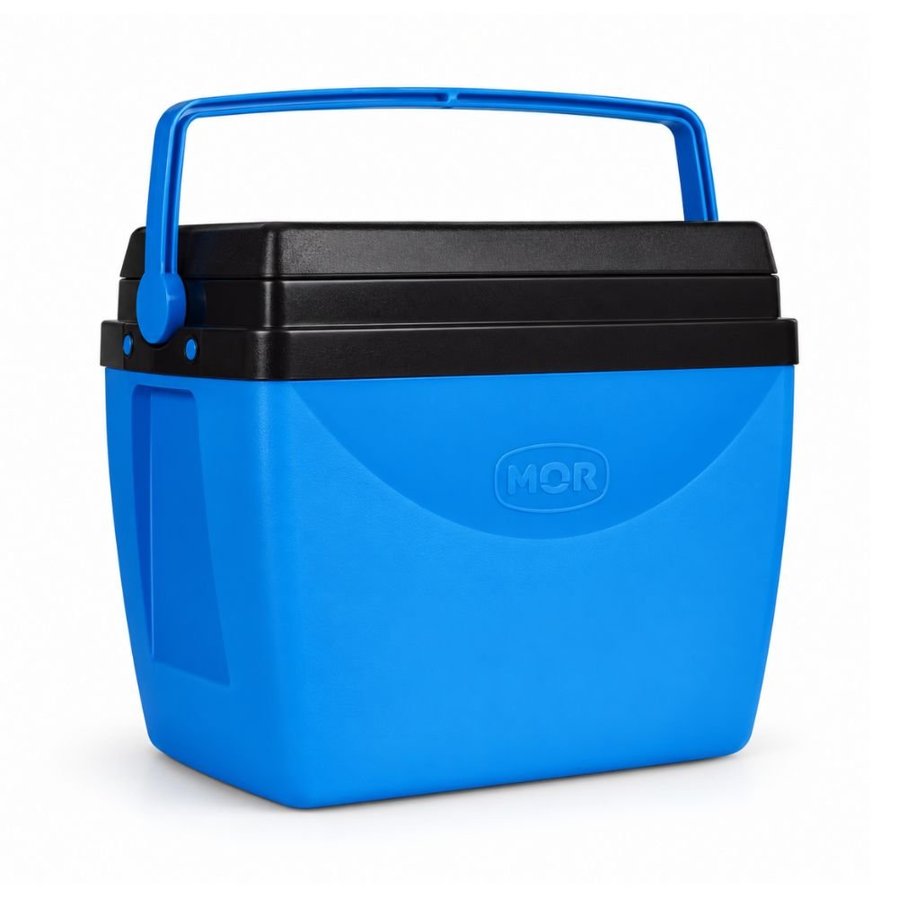 HELADERA MOR 34LT AZUL C/NEGRO