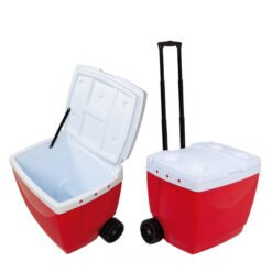 HELADERA MOR 42LT C/RUEDA ROJO