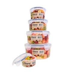 SET X5 HERMETICOS RED.TAPA CLIP GLANZ